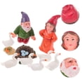 thumbnail image 4 of Miangastore Statues de Jardin en Résine Gnome Blanc 1Ensemble, 4 of 9