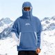 thumbnail image 1 of MHFRRA Chaqueta de Comercio Exterior con Capucha y Forro Grueso de Gran Tamaño Azul, 1 of 4