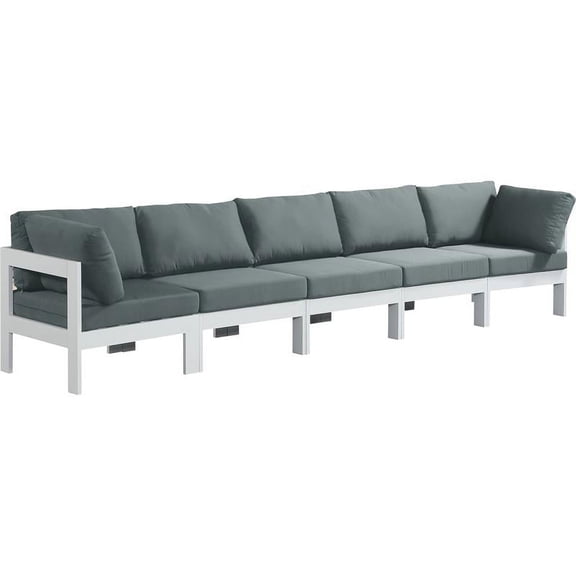 Meridian Furniture Nizuc Grey Outdoor Patio Modular Sofa