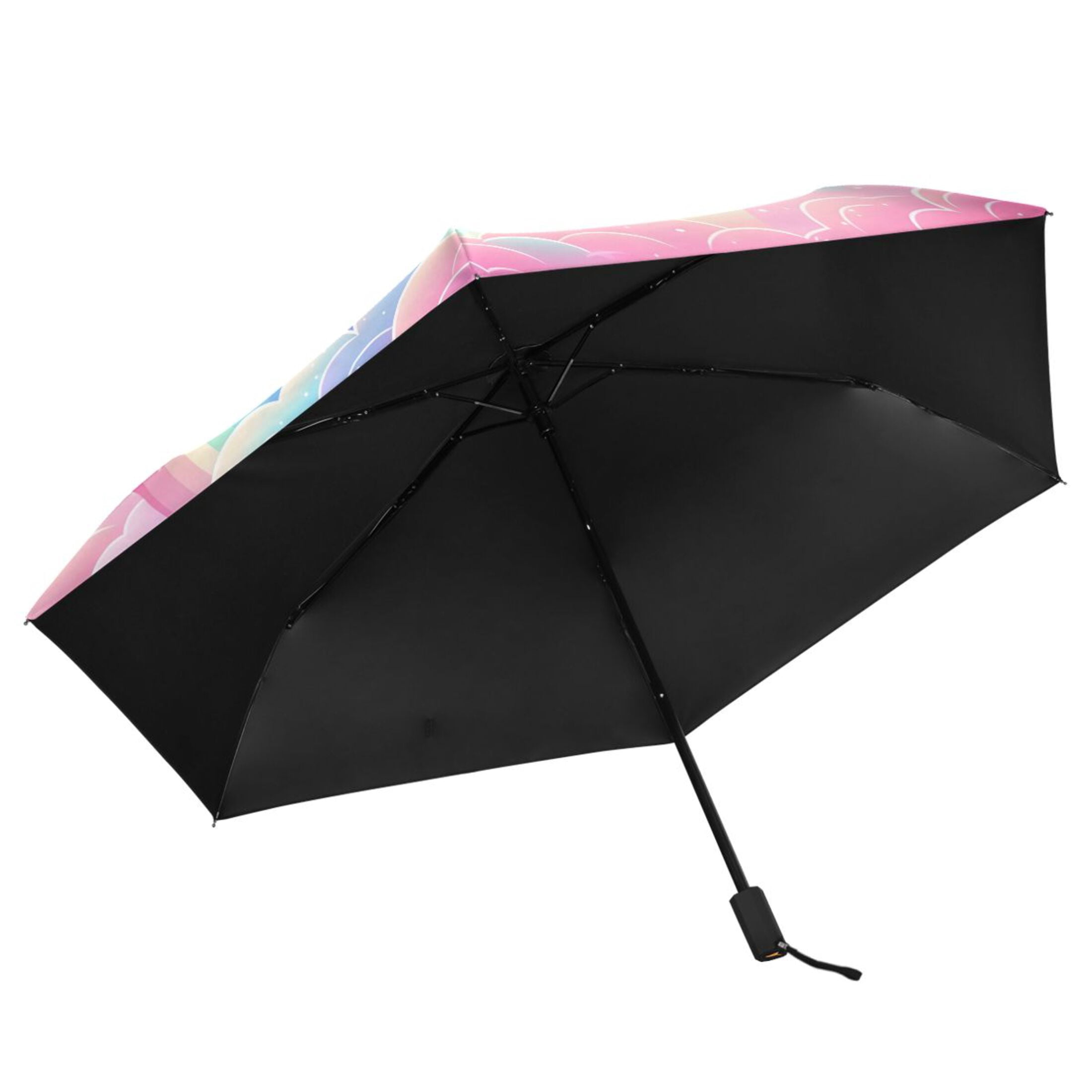 Beautiful Fantasy Unicorn Compact Sun Umbrella Windproof Travel Umbrellas for Rain Strong Portable UV Protection