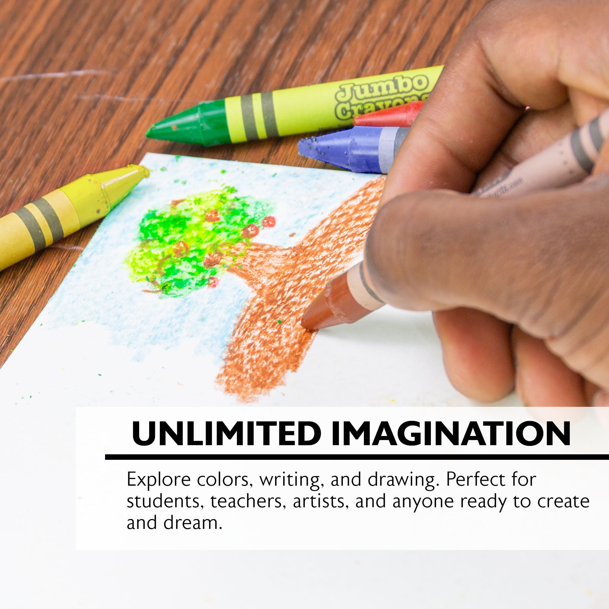 BAZIC Crayons Jumbo 8 Color, Non Toxic Drawing Crayon (8/Pack), 24-Packs