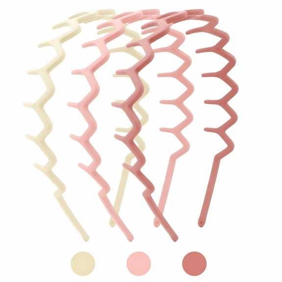 VANIDO 3PCS Plastic Zig Zag Headbands for Women Trendy Zigzag Wavy Headband with Teeth, Squiggly Spike Headband, Spiky Claw Headbands for Women Tortoise Shell