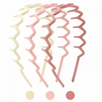 VANIDO 3PCS Plastic Zig Zag Headbands for Women Trendy Zigzag Wavy Headband with Teeth, Squiggly Spike Headband, Spiky Claw Headbands for Women Tortoise Shell