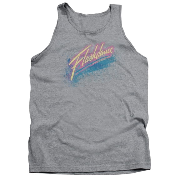 Flashdance Spray Logo Adult Tank Top Athletic Heather