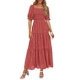 thumbnail image 1 of Vestido PRETTYGARDEN 2025 Midi con Cuello Cuadrado y Fruncido XL, 1 of 6