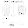 thumbnail image 4 of yingyy US Smart Home WiFi Tuya Touch Switch 433.92MHz RF APP Remote Control Sensor Switches Replacement Intelligent Office Hotel TYPE2 NO2, 4 of 6