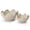 Spotted White, variant on Wavy Decorative Bowl Home Decor - Set of 2 Modern Handmade Decorative Fruit Bowl for Kitchen Counter, Creative Centerpiece Decor for Entryway Table Coffee Table, Artificial Stone Beige