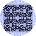 thumbnail image 1 of Ahgly Company Indoor Round Oriental Blue Traditional Area Rugs, 7' Round, 1 of 4