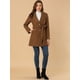 thumbnail image 3 of Abrigo De Invierno Midi Con Cinturón Y Un Solo Pecho Para Mujer Marrón L, 3 of 6