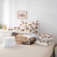 thumbnail image 6 of Homewish Cute Cartoon Dogs 7-Piece Bedding Comforter Set,Kawaii Loves Pattern King Bedding Sets,Pink White Brown Bed Sheets For Boys Girls,Microfiber Bedroom Decor Reversible, 6 of 8
