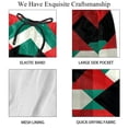 thumbnail image 4 of luoweisi Men's Beach Shorts Quick Dry Swim Trunks with Mesh Lining Geometry L, 4 of 5