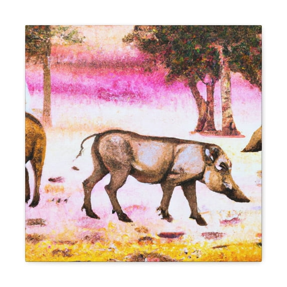 Warthog in Rococo - Canvas