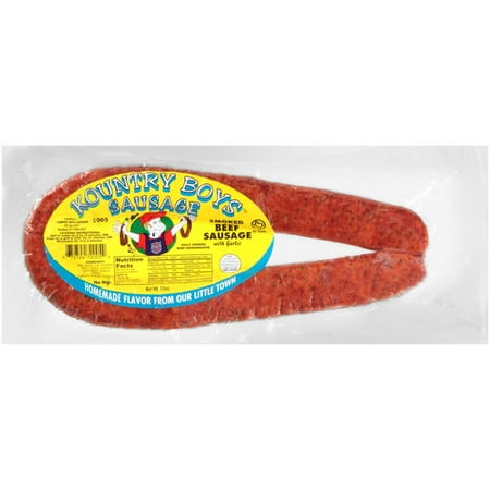 Kountry Boys Sausage Smoked Beef Sausage with Garlic, 12 oz