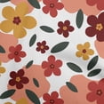 thumbnail image 1 of oneOone Velvet Brown Fabric Floral Dress Material Fabric Print Fabric By The Yard 58 Inch Wide, 1 of 4