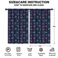thumbnail image 2 of Blackout Kids Curtains,Neon Controllers Games Icons Black Pattern Childrens Insulated Curtains Set Of 2,Bedroom Essentials,Toddler Room Decor 52"x84", 2 of 5