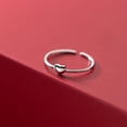 thumbnail image 2 of Dainty Heart Ring In Sterling Silver Adjustable For Women Everyday Wear Elegant Jewelry Gift Idea For Birthday, 2 of 5