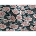 thumbnail image 3 of Ambesonne Floral Quilted Bedspread Set 3 Pcs, Night Forest Rose Blossoms, Twin, Dark Teal Blush, 3 of 4