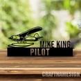 thumbnail image 4 of Craftnamesign Custom Airplane Wooden Desk Name Plate, Pilots Metal Nameplate, Airplane Office Decor, 4 of 5