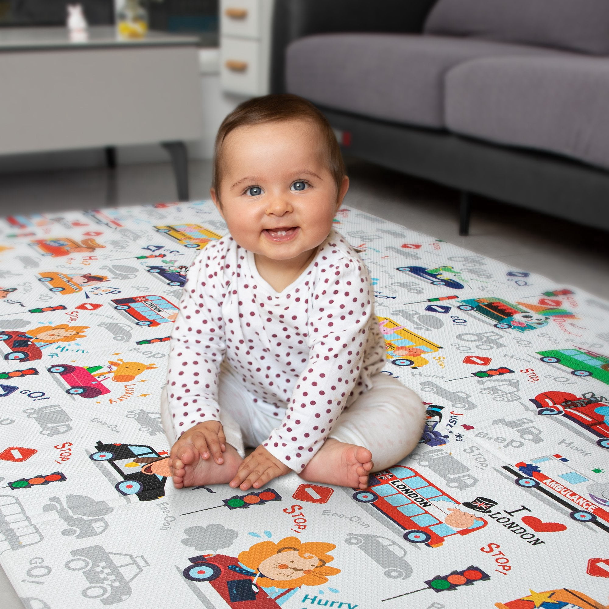 Ray Star Baby Play Mat 55''x90.5''x0.39'' Toddler Climbing Mats Indoor Activity Mat Foldable Climbing Mat Kids&nbsp;Play&nbsp;Mat