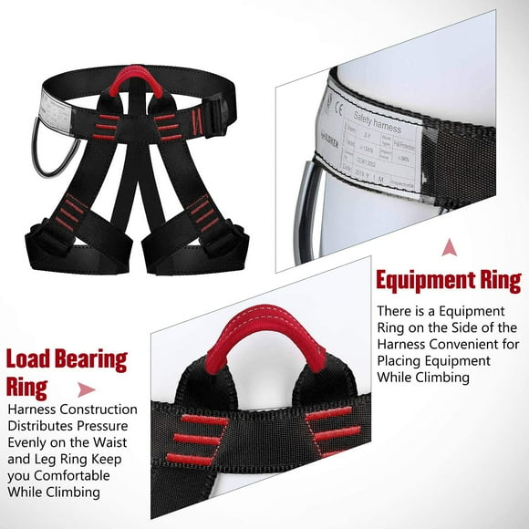 Outdoor Harness, Climbing Harness Breathable Strong Bearing for Mountaineering Spelunking