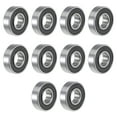 thumbnail image 1 of Uxcell rodamientos de bolas de ranura profunda métricos de doble sellado de acero cromado tono plateado 10pcs 0.47''x1.1''x0.31'', 1 of 3