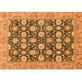 thumbnail image 1 of Ahgly Company Indoor Rectangle Abstract Orange Modern Area Rugs, 2' x 5', 1 of 4
