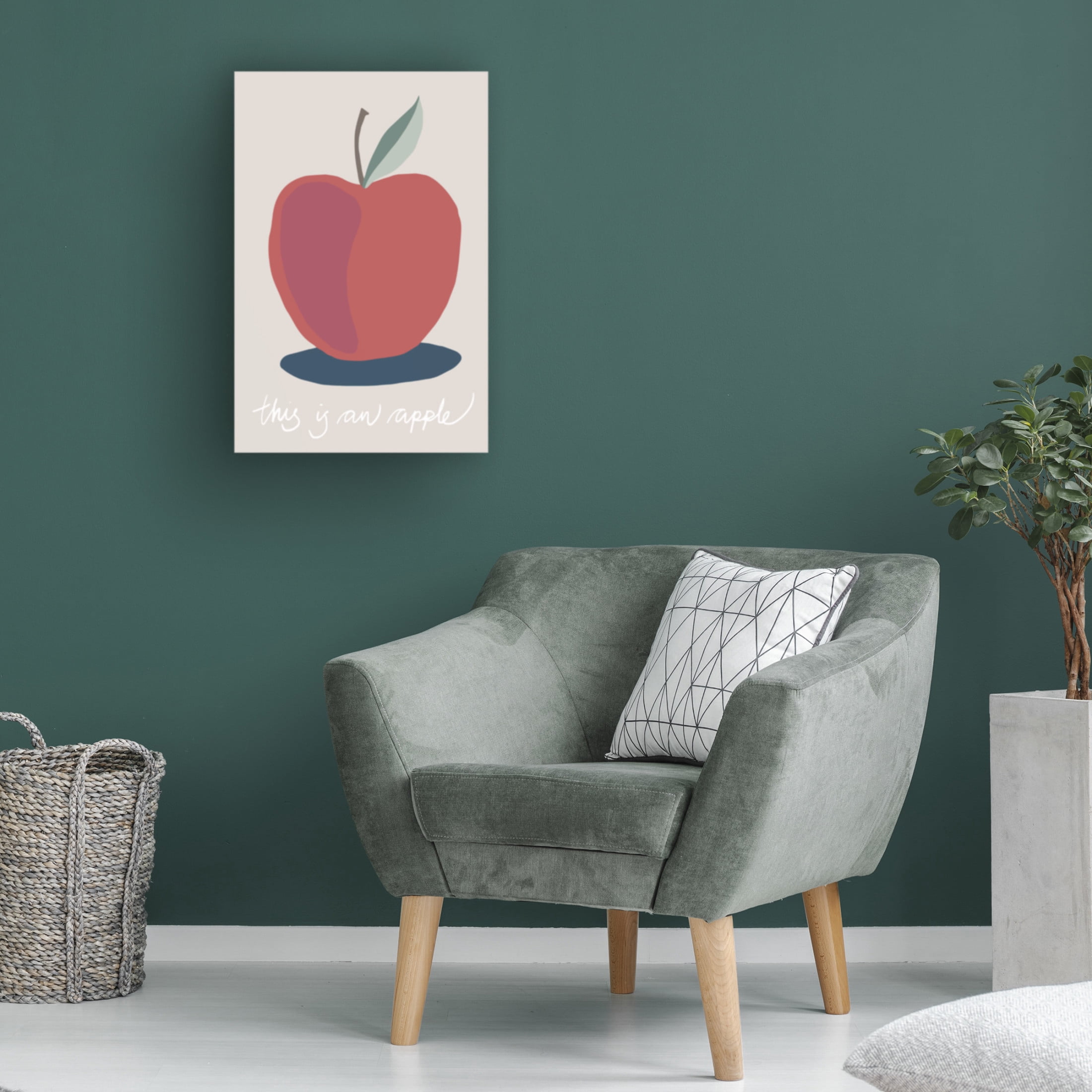 Canvas Wall Art - Pictufy Studio Ii 'This Is An Apple' Wall Art for Living Room, Bedroom, or Office Décor by Trademark Fine Art - 16 x 24 Inches