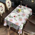thumbnail image 2 of Pioneer Flower Floral Print Pattern Rectangle Tablecloth 60"x120", Waterproof Polyester Table Cloth, Wipeable Spillproof for Dining Camping Indoor Outdoor, 2 of 6