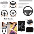 thumbnail image 5 of Jeiento Dragonfly Car Seat Covers with Steering Wheel Cover Seat Belt Pads Coasters Floral Trash Bin Hanging Storage Bag Cup Holders Rearview Mirror Cover Key Ring Auto Decor Set of 15, 5 of 7