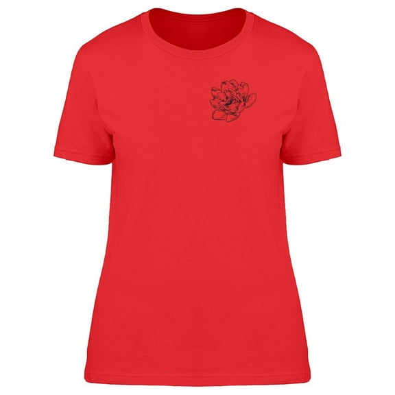 Upperside Small Flower Outline T-Shirt Women -Image by Shutterstock, Female Small