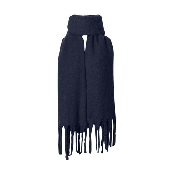 Lilgiuy Women Autumn Pashmina Shawl Wrap Cape Solid Tassel Knitting Cardigan Scarf Winter Fashion 2022