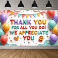 thumbnail image 4 of Yatrandify Colorful Decoration Thank You Banner Balloon Theme Appreciation Design for Employee Recognition Office Party School Event, 4 of 7