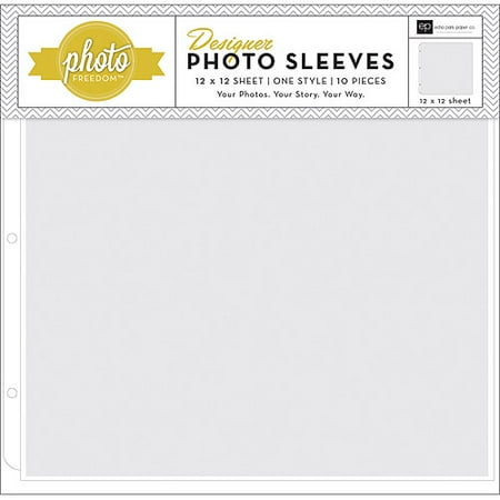 Echo Park Paper Freedom Photo Sleeve Protectors, 12" x 12", 10/pkg, 1 Pocket