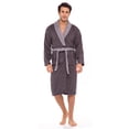 thumbnail image 1 of Men’s 100% Terry Toweling Cotton Bathrobe Gown Robe Two Tone, 1 of 7