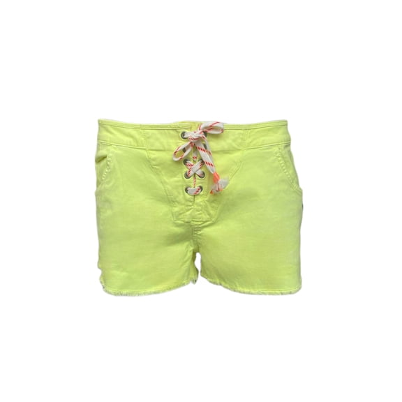 MAISON SCOTCH Women's Lace Tie Up 4 Pockets Shorts, Yellow, 3