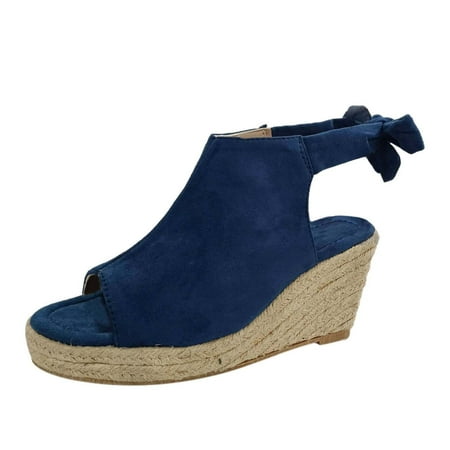 

Summer Wedge Sandals for Women Black Platform Espadrilles Ankle Strap Slingback High Heels Open Peep Toe Women Shoes Wedges Sandals