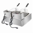 thumbnail image 6 of EH82 5000W MAX 110V 12.7QT/12L Stainless Steel Double Cylinder Electric Fryer US Plug, 6 of 14