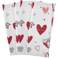 thumbnail image 2 of SKYSONIC Valentine's Day Love Heart Kitchen Towel Set of 4, Super Soft Absorbent Hand Towel Tea Towel Home Restaurant Tableware Cleaning Rag for Kitchen, Hotel, Beach, Bathroom, Gym, etc., 2 of 7