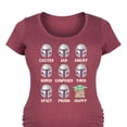 thumbnail image 3 of Star Wars - Mandalorian Moods - Women's Maternity Scoop Neck Graphic T-Shirt, 3 of 5