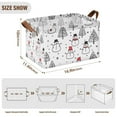 thumbnail image 7 of Yayeee Foldable Storage Basket for Shelves with Handles Waterproof Cloth Bins, Black Cartoon Snowmen, 7 of 7