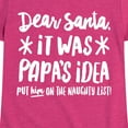 thumbnail image 3 of Instant Message - Dear Santa It Was Papas Idea Christmas - Toddler & Youth Girls Short Sleeve Graphic T-Shirt, 3 of 6