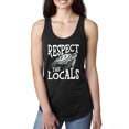 thumbnail image 2 of Wild Bobby Respect The Locals Save Our Oceans Turtle Animal Lover Ladies Racerback Tank Top, Black, Small, 2 of 6