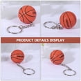 thumbnail image 5 of CTIRCHIU 2-Pack Orange PU Sport Keychains for Office Hanging Decoration and Daily Use, 5 of 7