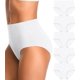 thumbnail image 1 of Zhuge 5 Piezas de Bragas para Mujer Algodón Cintura Alta. Suaves, Transpirables y Elásticas, Cobertura Total, Color Blanco, Talla S, 1 of 5