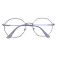 thumbnail image 2 of sunsanly Blue Light Blocking Glasses Unisex Octagon Frame Clear View Strong Hinge Eye Protection Clear Bluelight Glasses Spectacles Eyewear, 2 of 8