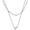 01.Stainless Steel, variant on Silver Initial Heart Necklaces for Women Letter A-Z Dainty Pendant Necklace Wife Daughter Mother Birthday Christmas Jewelry Gift