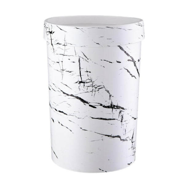Cubo de basura, bote de basura, gran capacidad, cubo de basura práctico, cubo de basura, basura 18cmx26cm Blanco
