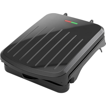 2-Serving Classic Plate Electric Indoor Grill and Panini Press, Black, GRS040B