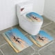 thumbnail image 1 of Juego de alfombras de baño ABPHQTO Despegue del avión al amanecer 3 piezas Alfombra de baño Alfombra de contorno y tapa de inodoro, 1 of 2