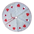 thumbnail image 5 of PBPBOX Holiday Christmas Tree Skirt in Grey with Embroidered Detail for Festive Display, 5 of 8